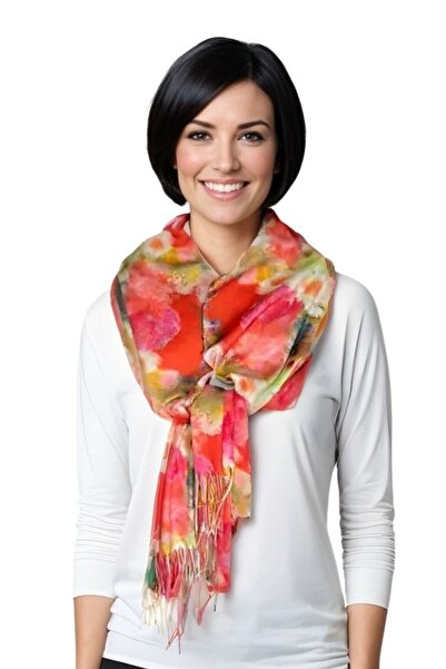 DACSHOP Lady's cashmere scarf F, Dacali, pink, 180 x 70 cm