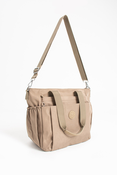 Sanmorris 4017 Women's Large Size Compartmentalized Waterproof Parachute Fabric Crossbody and Shoulder Strap Bag