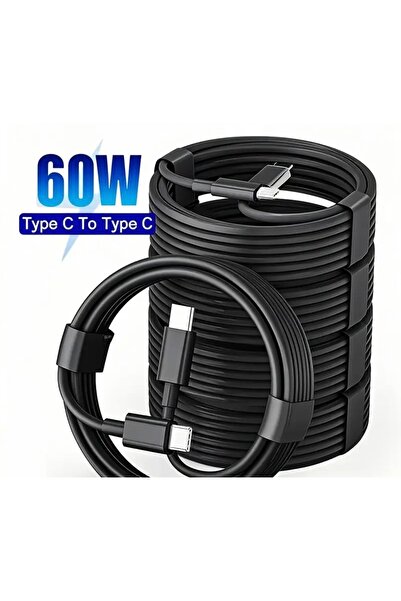 ABACA USB C’den USB C,ye 60W HIZLI ŞARJ
