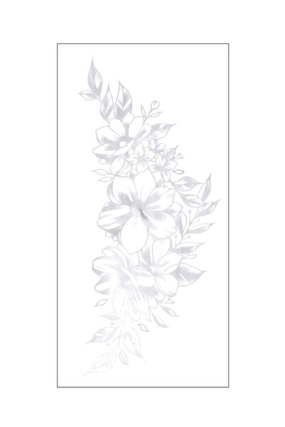 Mecit Tuhafiye 1 AY KALICI ÇİÇEKLER SIRT GÖĞÜS BÜYÜK BOY GEÇİCİ DÖVME