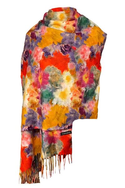 DACSHOP Lady's cashmere scarf F, Dacali, purple/red, 180 x 70 cm