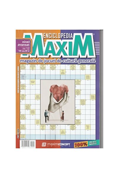 Maxim Enciclopedia 12/2024, magazin de integrame si jocuri de cultura general...