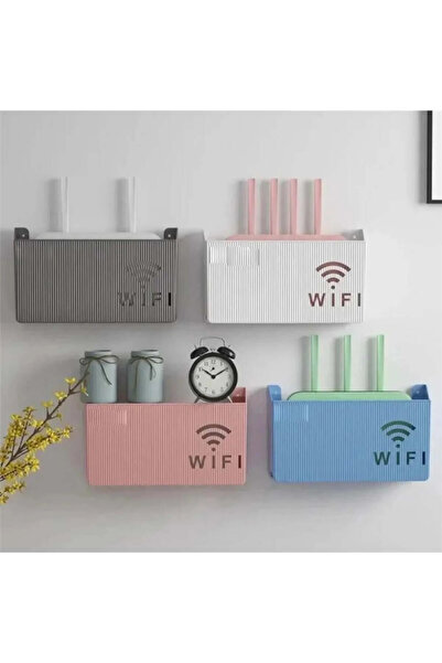 TİNEKE Siyah Wifi Kutusu Duvar Asılabilir Sigorta Ve Modem Saklama Kutusu 25x15x6 Cm