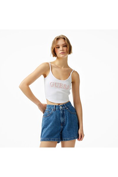 Guess Top cu nervuri SUNFLOWER