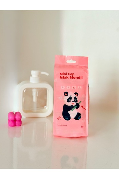 VANCL Mini Pocket Size Wet Wipes - Practical Hygiene for Children - Pocket Size - 8 Pack X 4 (32 Pieces)