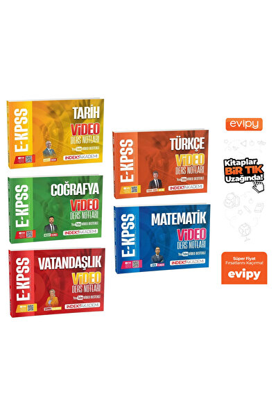 İndeks Akademi 2026 EKPSS Video Ders Notları 5 Kitap Set Ayraç Hediyeli