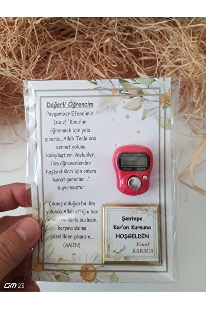 HEDİYELİKS FARKLI AVM Kur'an Kursuna Hoş Geldin Hediyesi Zikirmatik ve Çikola...