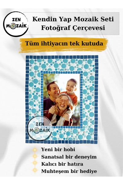 Zen Mozaik Mozaik Fotofraf Çerçevesi Yapım Seti - Eğlenceli Kendin Yap Sanat ...