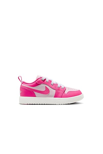 Nike Jordan 1 Low Alt Ps kız Çocuk lastik bağcıklı pembe cırtlı deri Ayakkabı dr9748-661