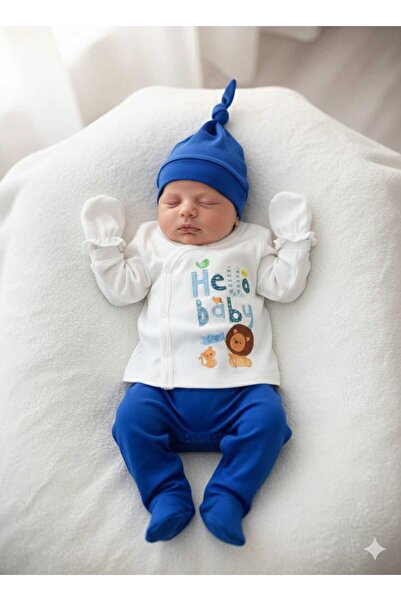 SARDA Baby Boy Printed 5-Piece Hospital Discharge Set