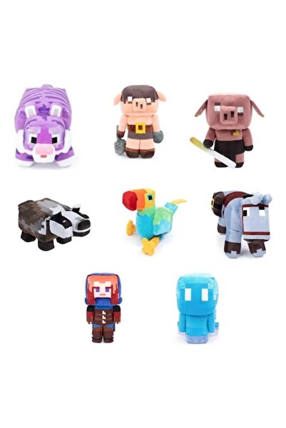 victiny Set 8 jucării de pluș Movie World & Minecraft multicolore 20/25 cm