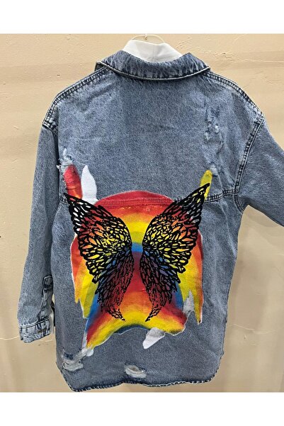 ozzıy34 Дамско дънково яке с голям размер