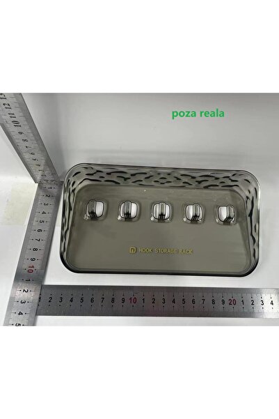 Flippy Flippy Hook Storage Rack, For Keys, Jewelry, 20.3 x 4.6 x 10.3 cm, Gray