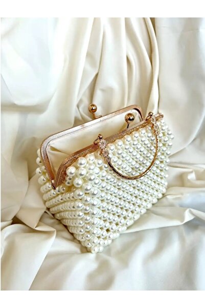 Lovely butik Women's Pearl Design Stylish Evening Bag
