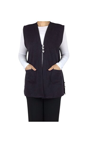 ECE GİYİM Women's Three Button Front Short Seasonal Vest