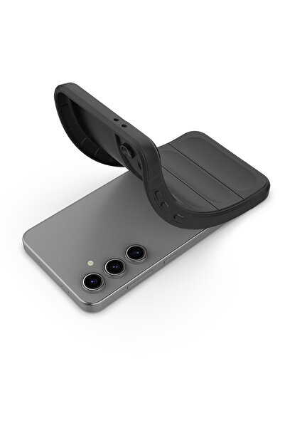 m.tk moveteck Samsung Galaxy S25 FE Kılıf Kamera Korumalı Kabartmalı Yumuşak Renkli Silikon Kapak Mat içi Kadife