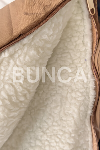 BUNCA Tanzanian sleeping bag for trips and camping, 200 cm x 100 cm, lined with white fur on the inside