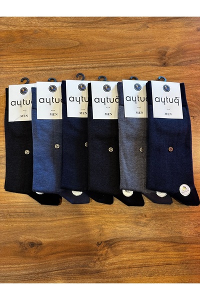 Aytuğ Premium Men's Jacquard Seamless Comfortable Men's Socks 6-Pack