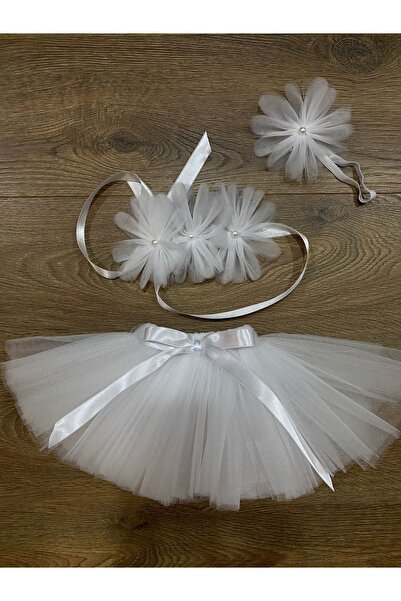 ELALEL TASARIM White Newborn 3-Piece Set from Hayal Tülden