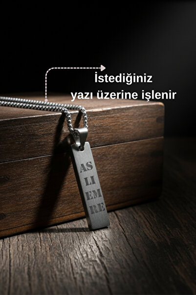 Piyera Silver قلادة من الفولاذ على شكل رباعية رفيعة