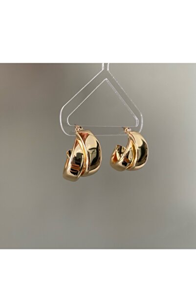 gaila design Çift Halkalı Sarmal Küpe