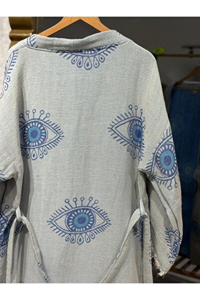 Befera Design Kimono de muselină 100% bumbac cu model jacquard halat de baie caftan