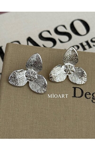 MioArt Women's Flower Model Earrings