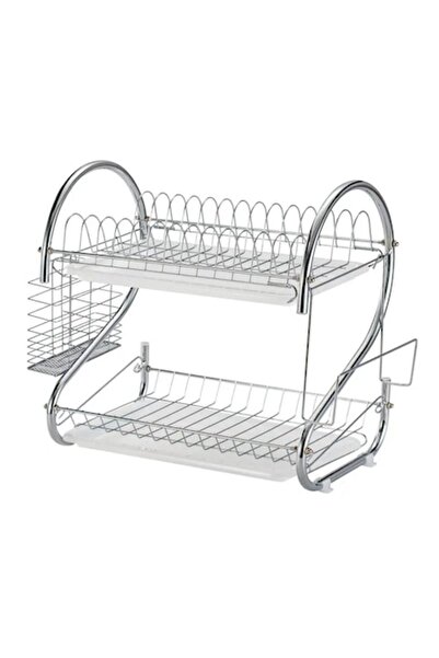 stuffix Scurgător de vase cu două niveluri, oțel inoxidabil și plastic, supor...