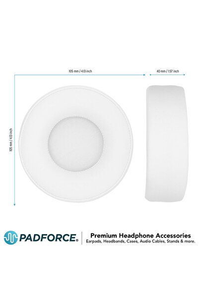PadForce Set of 2 headband sponges for Steelseries Siberia 650 RGB USB / Siberia Elite - White