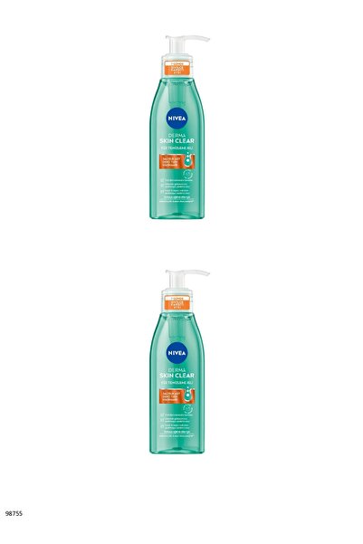 NIVEA 98755 جل تنظيف الوجه ديرما سكين كلير 2 قطعة