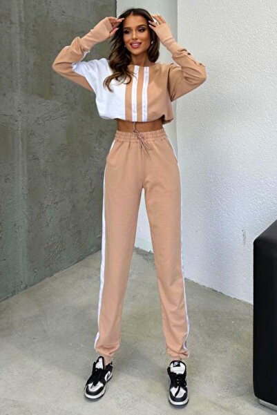 FashionForYou Costum sport One Balance, bluză cu manșete tip mănușă și pantal...