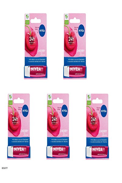 NIVEA 85077 Cherry Lip Care Cream 5 Pcs