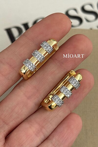 MioArt Trend Baget Stone Gold Earrings