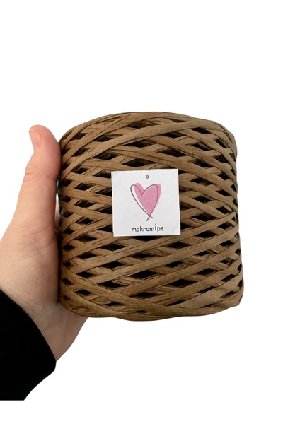 Makromİps PREMIUM 200 gr RAFFIA AȚĂ PENTRU TRICOTARE MANUALĂ HÂRTIE CROȘETĂ P...