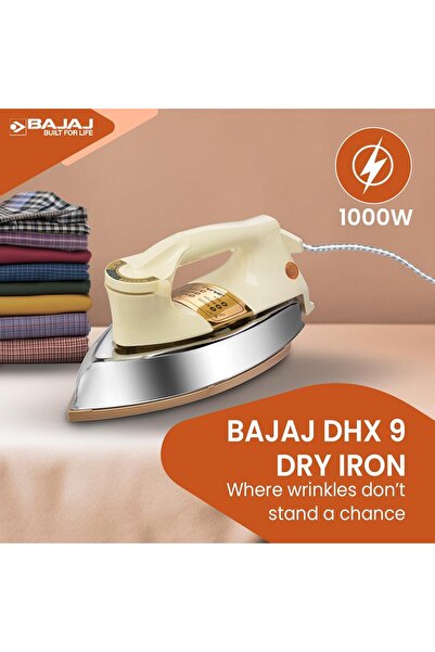 Bajaj DHX-9 Heavy Weight Dry Iron with Advance Soleplate