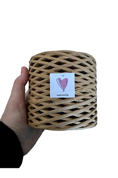 Makromİps خيوط رافيا فاخرة 200 جرام للحياكة اليدوية، ورق تيكو، خيوط طبيعية لل...