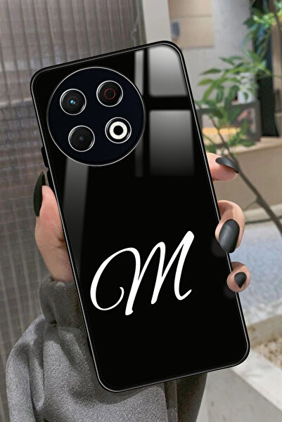 TECNO Spark 30 Pro Uyumlu M Harfi Yazılı Glossy Premium Kılıf