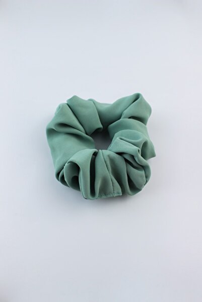 İLKYAZ Soft Crepe Fabric Rubber Buckle Bagel Buckle - Nile Green