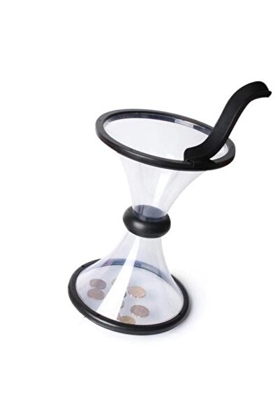 OLLEVRA Interesting transparent money saving piggy bank in fun funnel shape