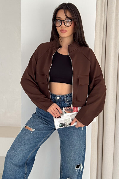 Noa Noa Дамско късо яке Scuba Metal Zipper – минималистичен и урбанистичен стил