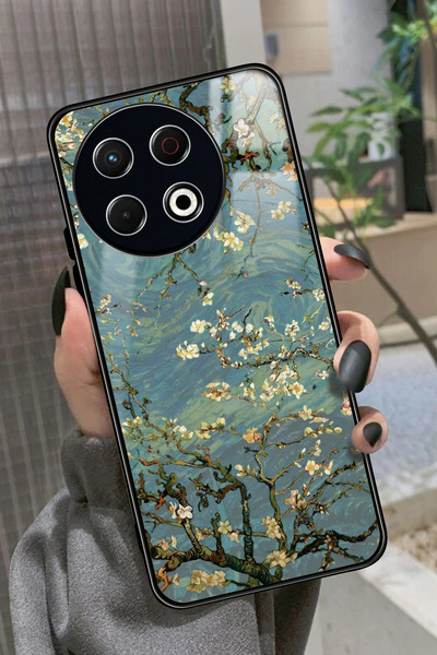 TECNO Spark 30 Pro Uyumlu Van Gogh Yeşil Ağaç Tablo Tasarımlı Parlak Premium ...