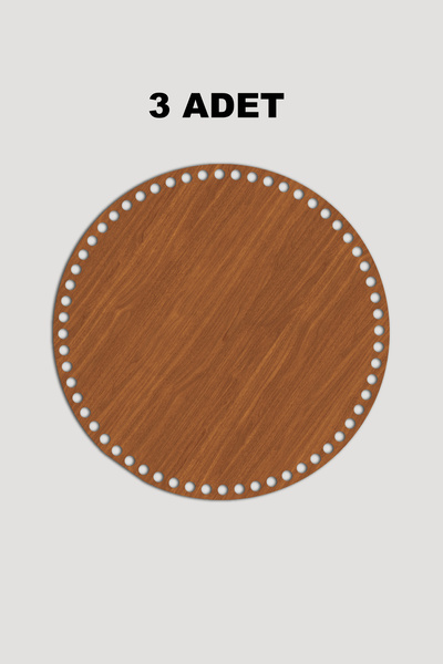 Lucena Дерев'яна кругла кошикова підставка 27 см 3 шт. Горіх 3 мм