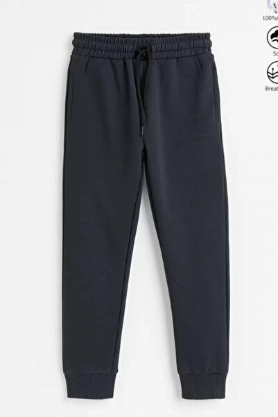 Kidmark Çocuk Modası Boy's 100% Cotton Gray Sweatpants