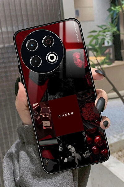 TECNO Spark 30 Pro Uyumlu Bordo Poster Tasarımlı Glossy Premium Kılıf