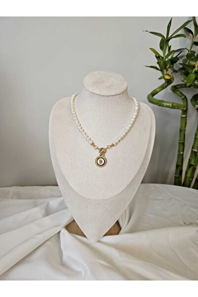 İNCİORA JEWELRY Gemici Kilitli Kişiselleştirilebilir Doğal Gerçek İnci Kolye