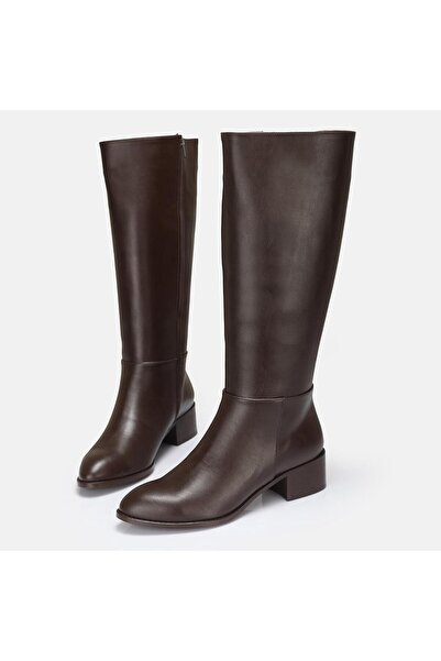 37Numara BÜYÜK NUMARA KADIN ÇİZME 41-42-43-44-45-KAHVERENGİ