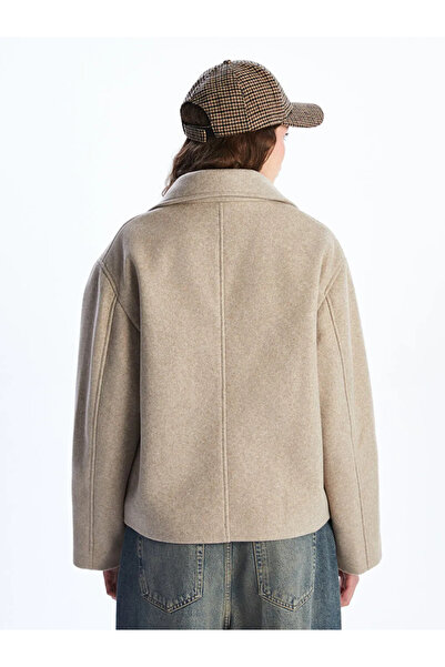 LC Waikiki Kruvaze Yaka Kadın Kaşe Ceket