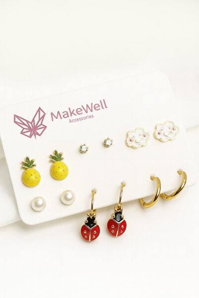 MakeWell Gökkuşağı Çilek Panda Unicorn Kalp Karpuz Çiçek Tasarımlı İnci Zirko...