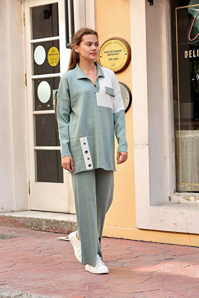 BilfolD Bird's eye knitwear set mint