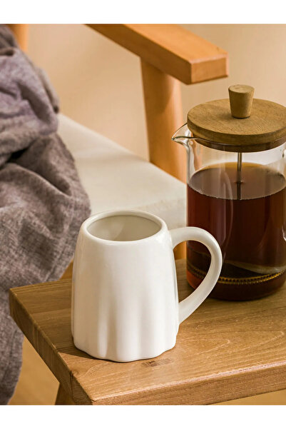 LC Waikiki Lcw Home White Printed Ceramic Mug 550 ml